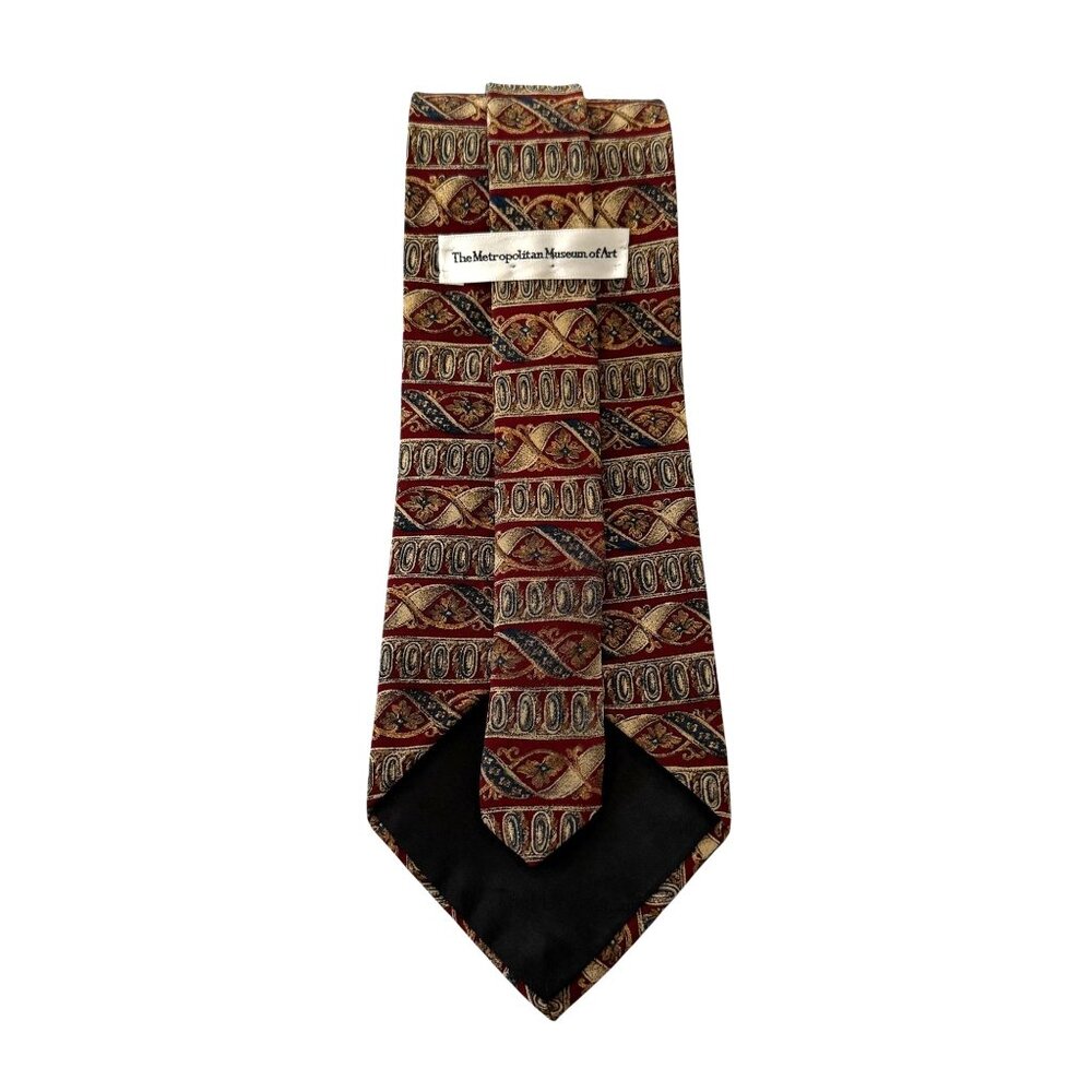 The Metropolitan Museum Of Art All Silk Greek Patterned Necktie Made in Canada - Picture 9 of 9